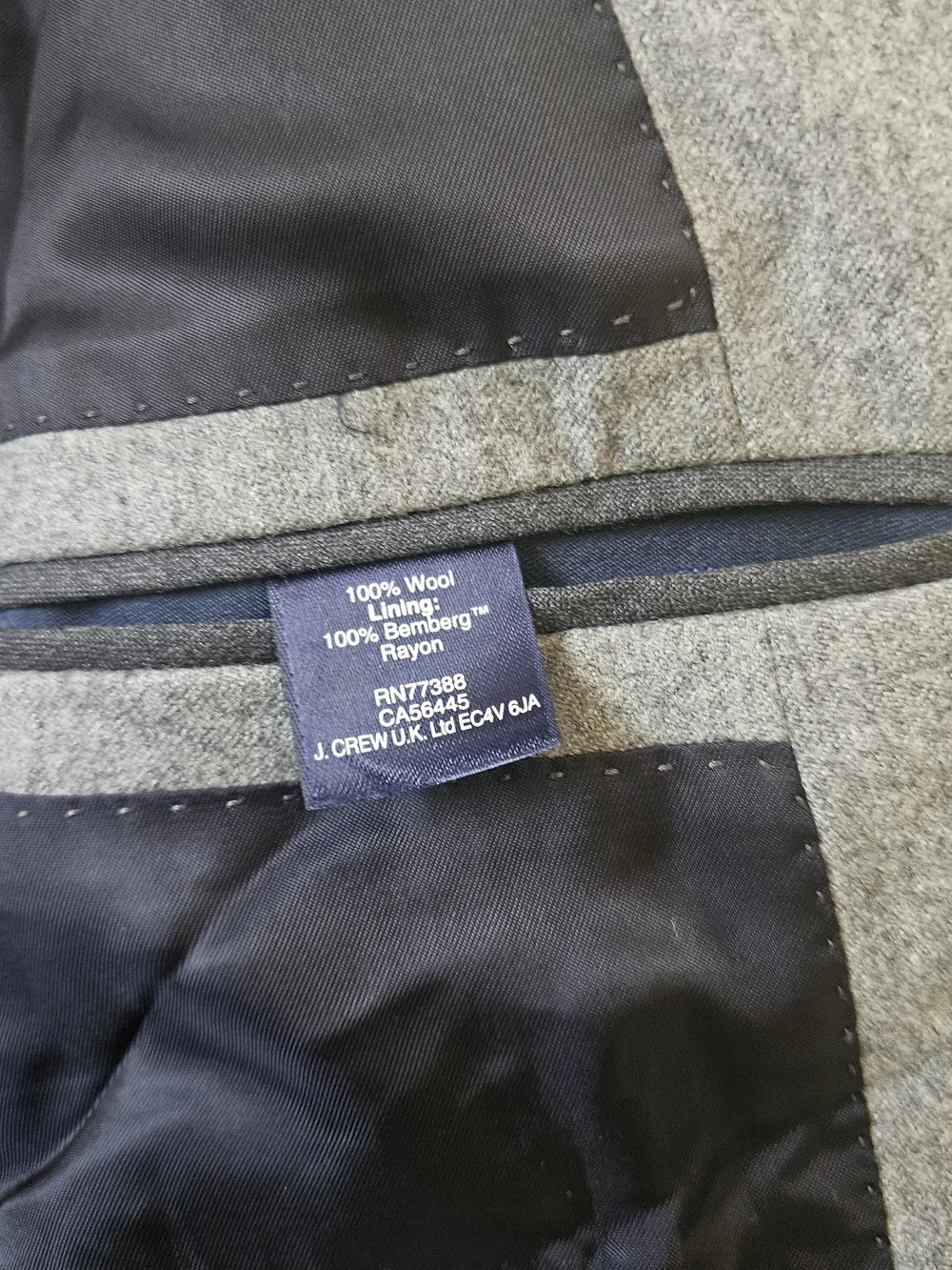 NWT J. Crew Ludlow Men's Gray Vitale Barberis Canonico Wool Blazer 38R
